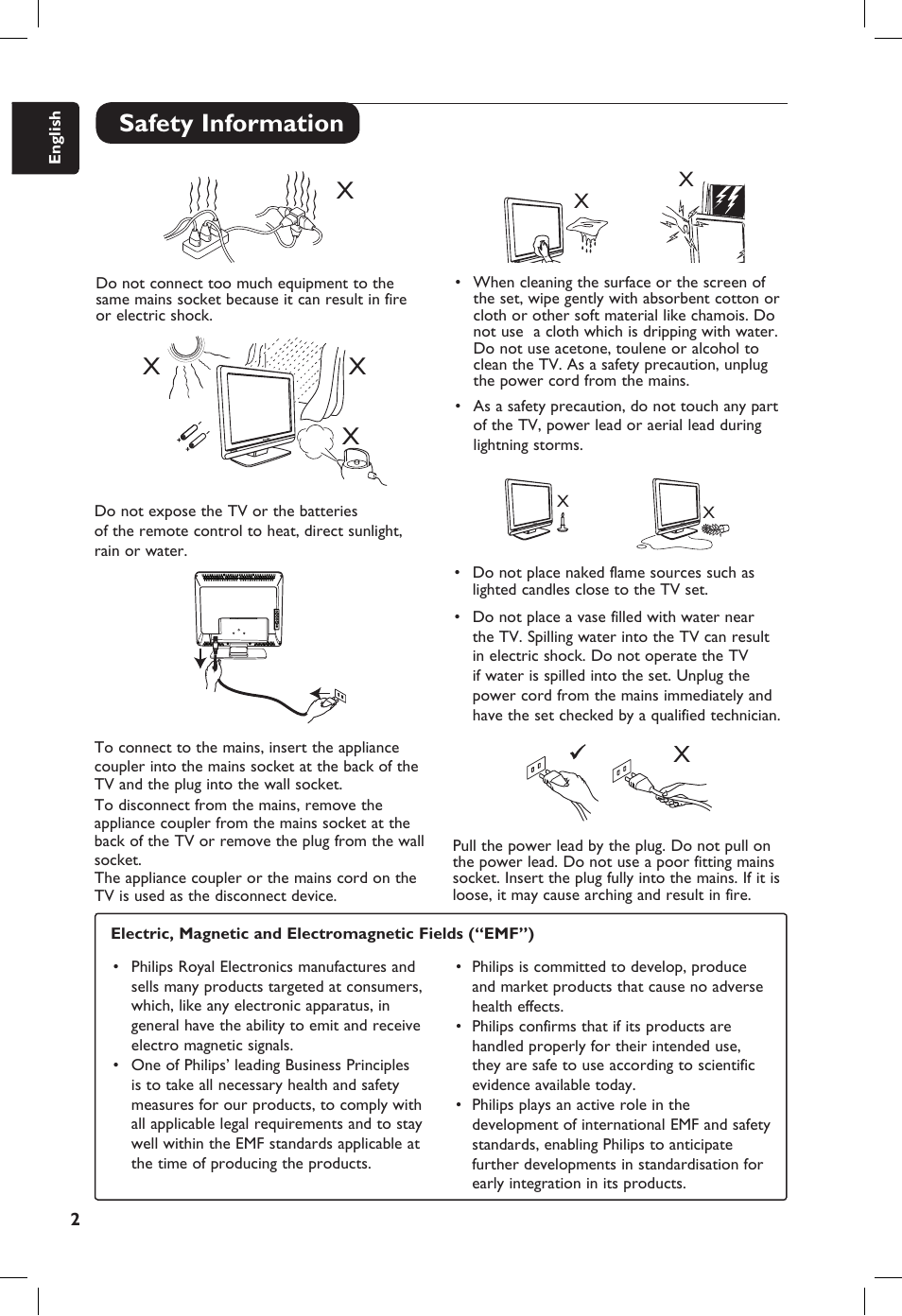 Safety information | Philips 20PF User Manual | Page 8 / 272