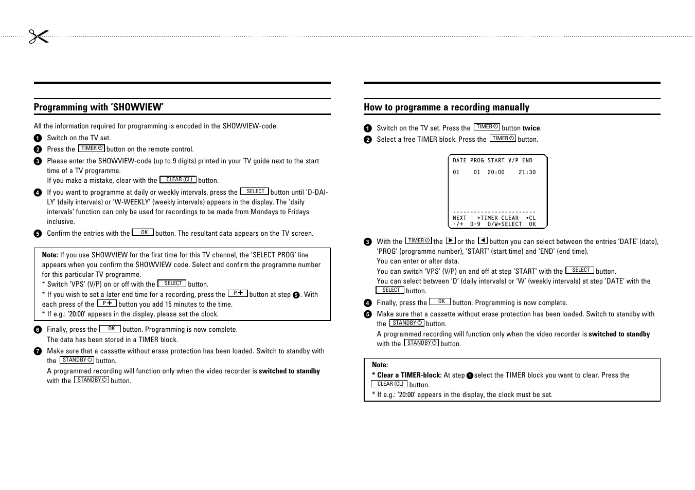 Programming with ’showview, How to programme a recording manually | Philips VR675CG User Manual | Page 2 / 14
