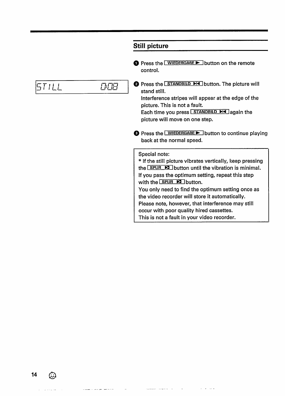 Still picture | Philips VR237 User Manual | Page 16 / 50