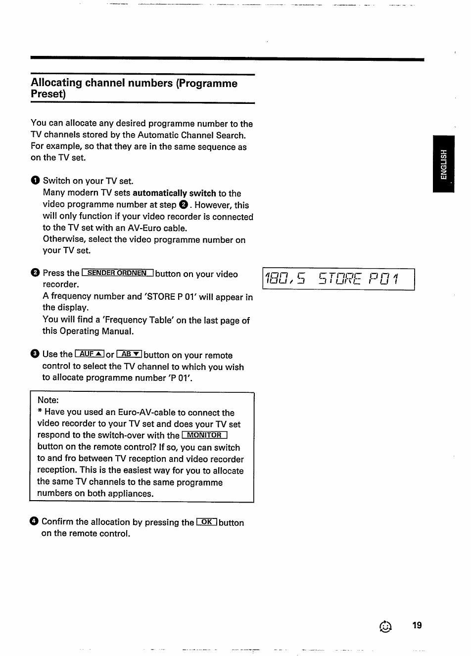 Allocating channel numbers (programme preset) | Philips VR237 User Manual | Page 21 / 50