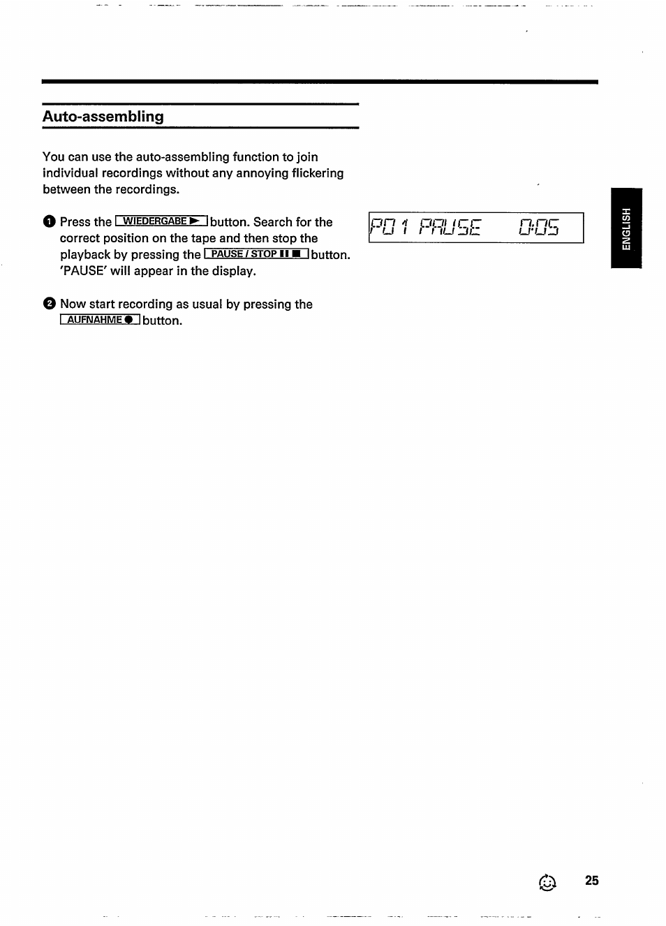 Auto-assembling | Philips VR237 User Manual | Page 27 / 50