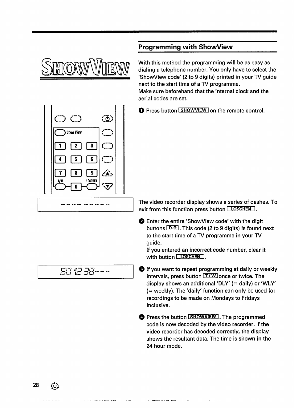 Programming with showview | Philips VR237 User Manual | Page 30 / 50