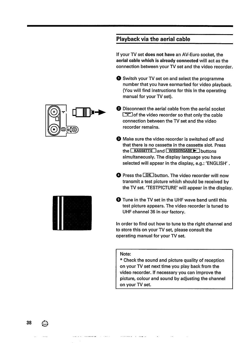 Playback via the aerial cable | Philips VR237 User Manual | Page 40 / 50