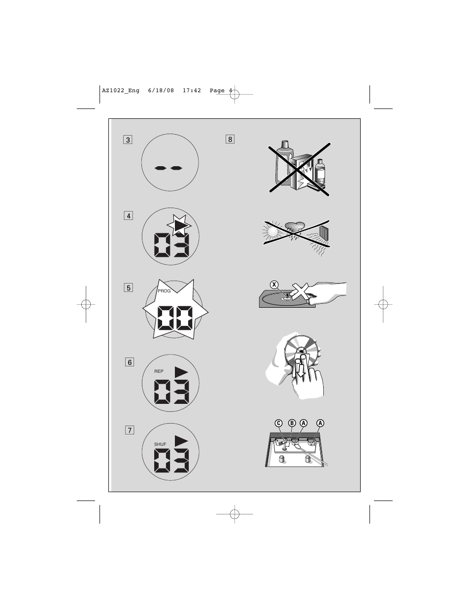 Philips AZ1022 User Manual | Page 4 / 15