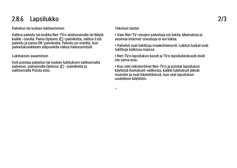 6 lapsilukko 2/3 | Philips FI KYTTOPAS 52PFL9704H User Manual | Page 111 / 262