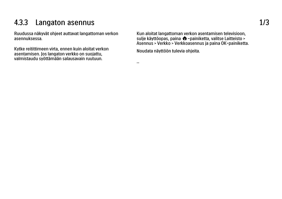 3 langaton asennus, 3 langaton asennus 1/3 | Philips FI KYTTOPAS 52PFL9704H User Manual | Page 170 / 262