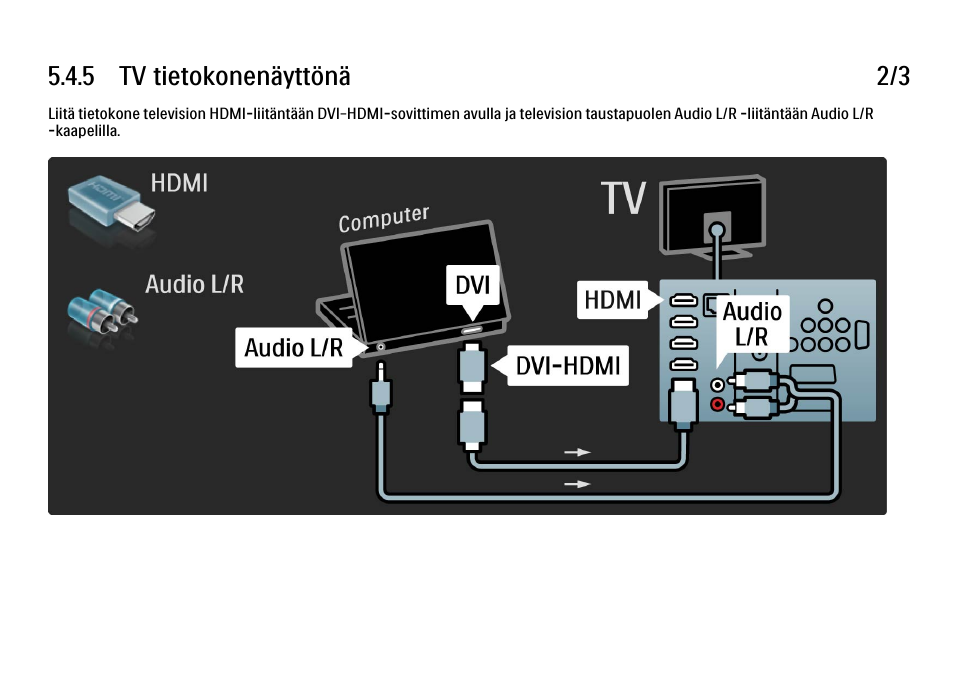 5 tv tietokonenäyttönä 2/3 | Philips FI KYTTOPAS 52PFL9704H User Manual | Page 227 / 262