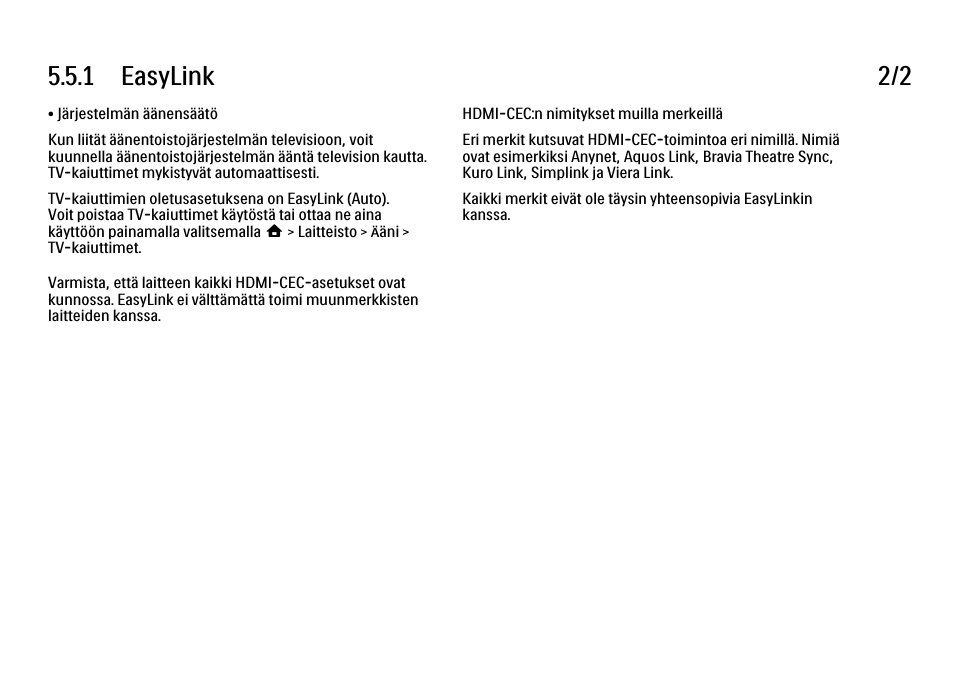 1 easylink 2/2 | Philips FI KYTTOPAS 52PFL9704H User Manual | Page 231 / 262