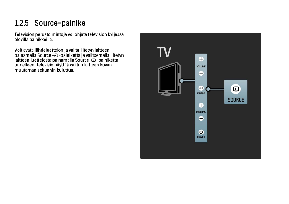 5 source, 5 source-painike | Philips FI KYTTOPAS 52PFL9704H User Manual | Page 24 / 262