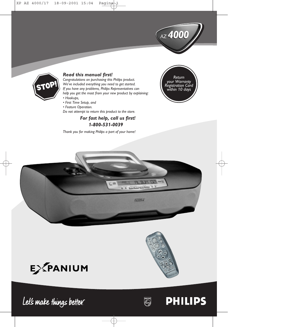 Philips EXPANIUM 4000AZ User Manual | 20 pages