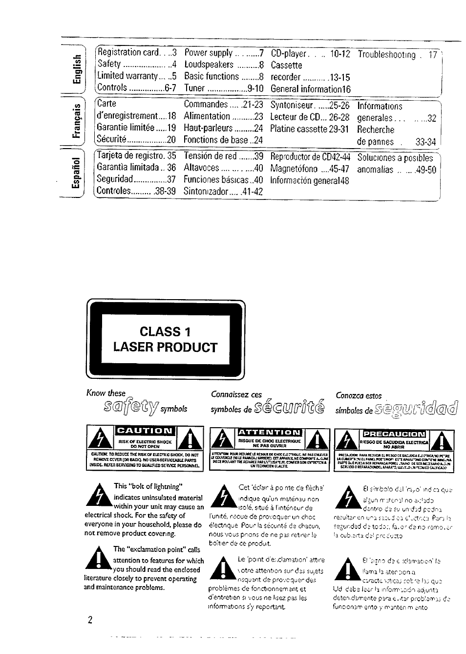 Philips AZ 2804 User Manual | Page 2 / 23