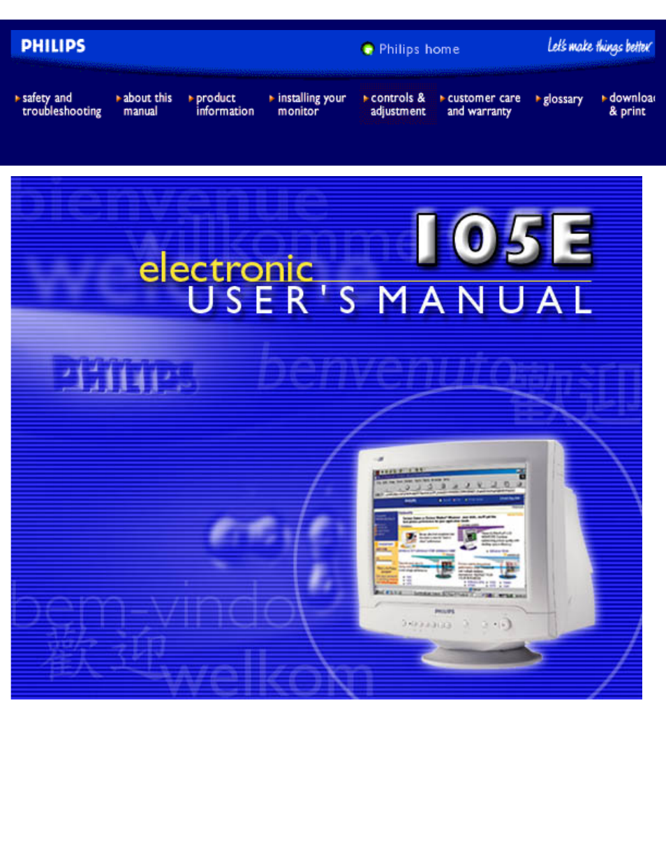 Philips 105E User Manual | 54 pages