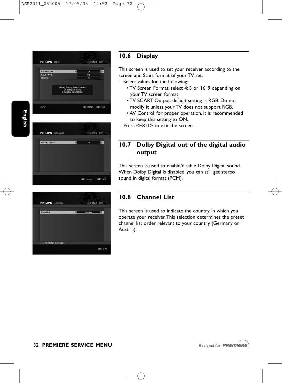 Philips DSR2010 User Manual | Page 32 / 49