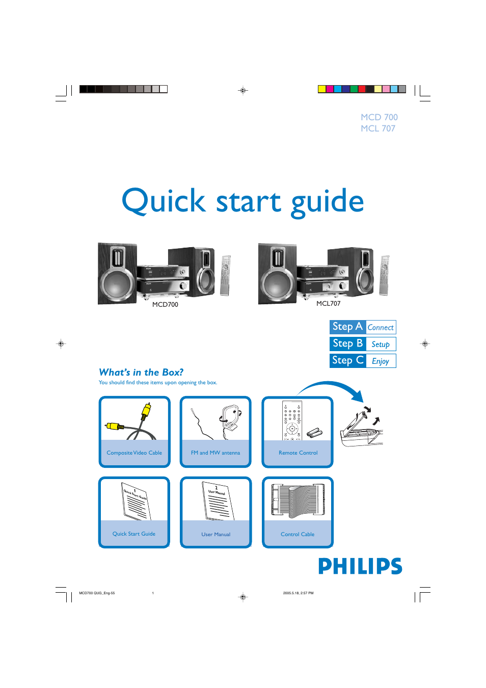 Philips MCD 700 User Manual | 4 pages