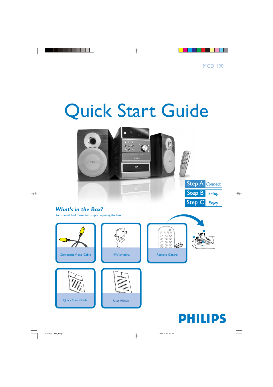 Philips MCD 190 User Manual | 4 pages