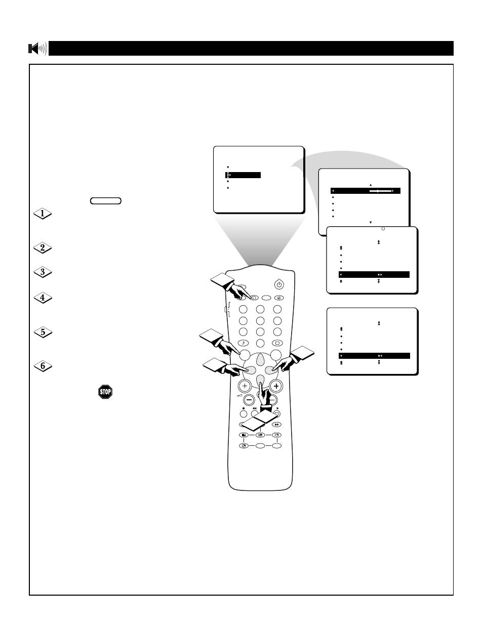 Etting the, Udio, Ontrol | Philips 60P8288 User Manual | Page 34 / 56