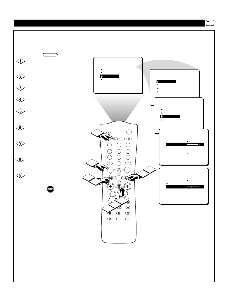 Pip c, Djusting the, Olor and | Ontrols | Philips 60P8288 User Manual | Page 49 / 56