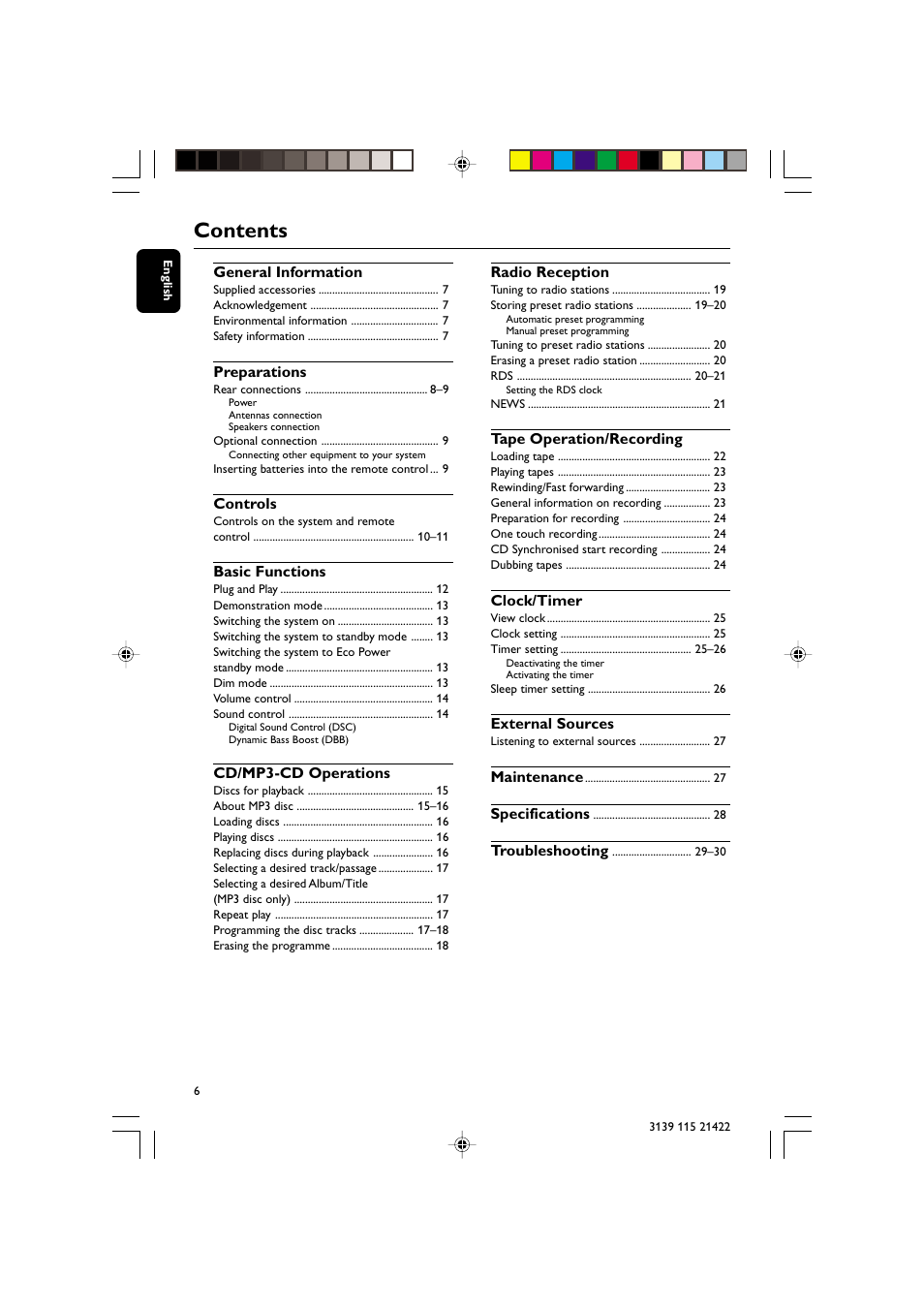 Philips FW-M355 User Manual | Page 6 / 30