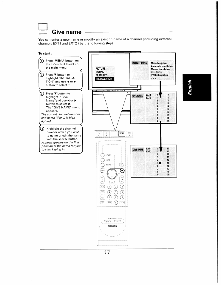 Give name, Give !\lame | Philips 48UP910 User Manual | Page 17 / 52