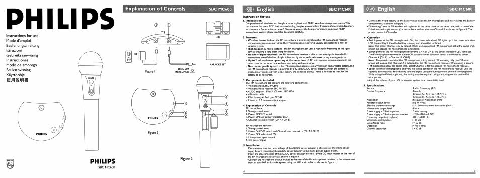 Philips SBC MC600 User Manual | 1 page