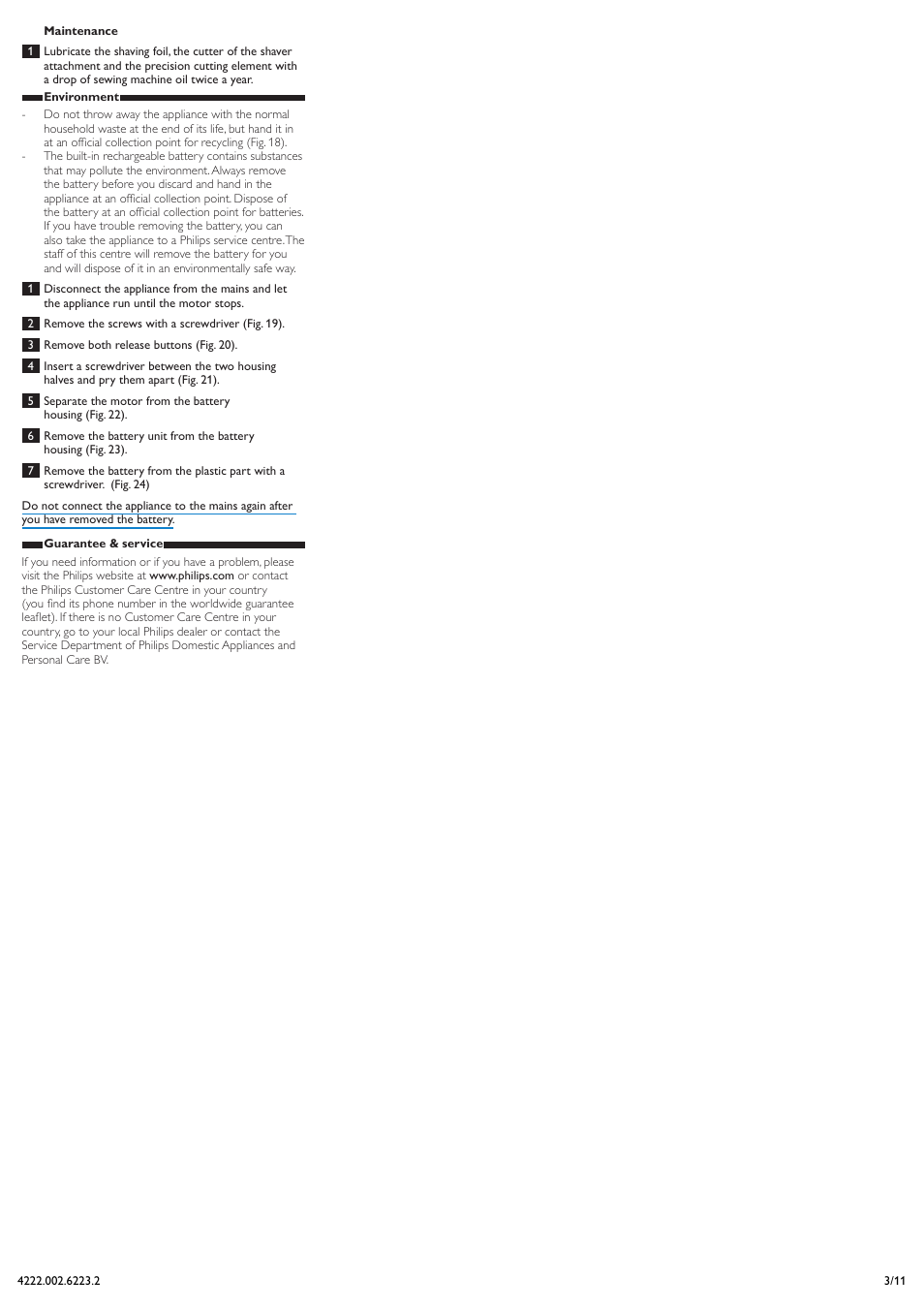 Philips HP6361 User Manual | Page 3 / 11