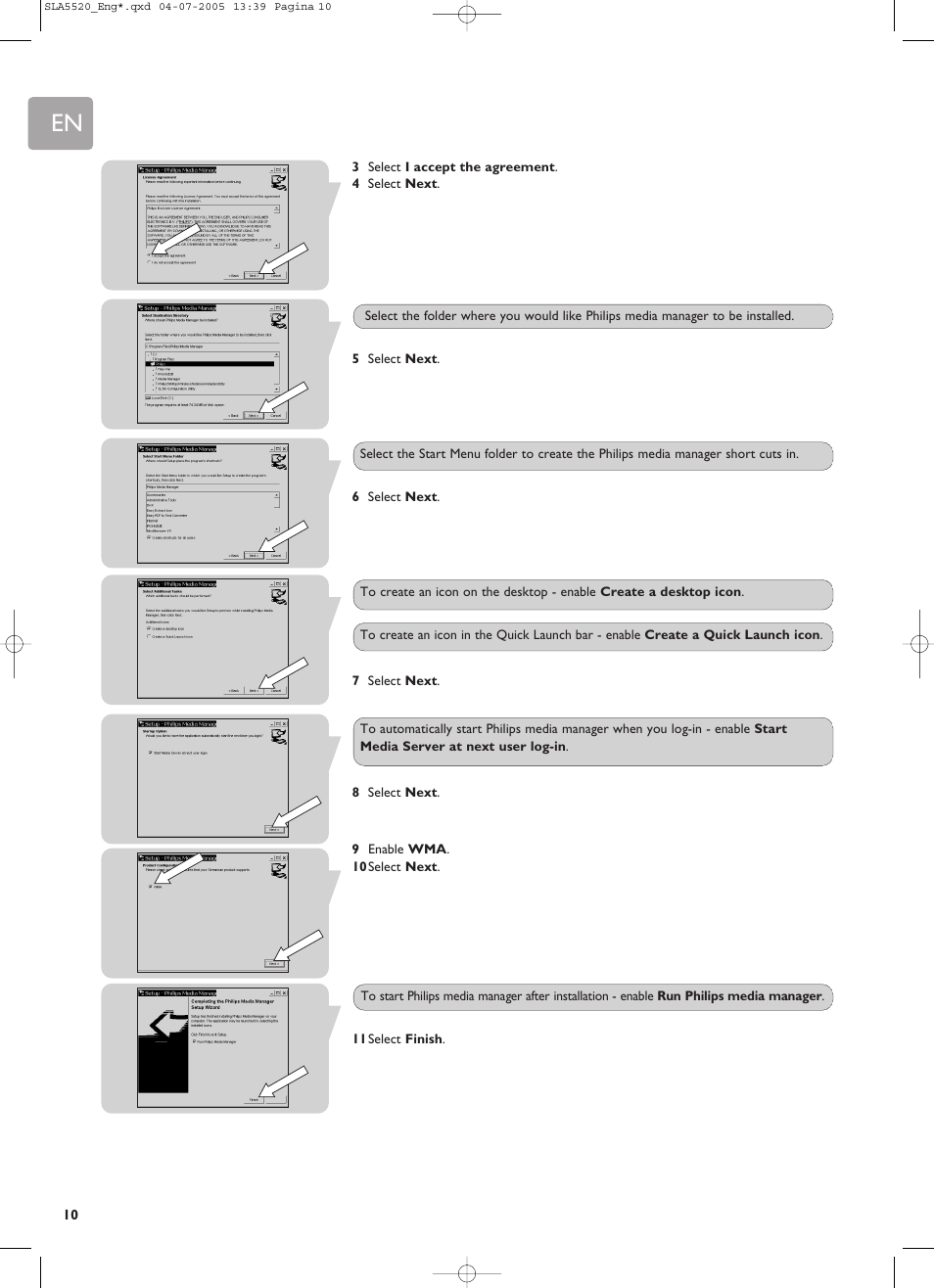 Philips SLA5520 User Manual | Page 10 / 40