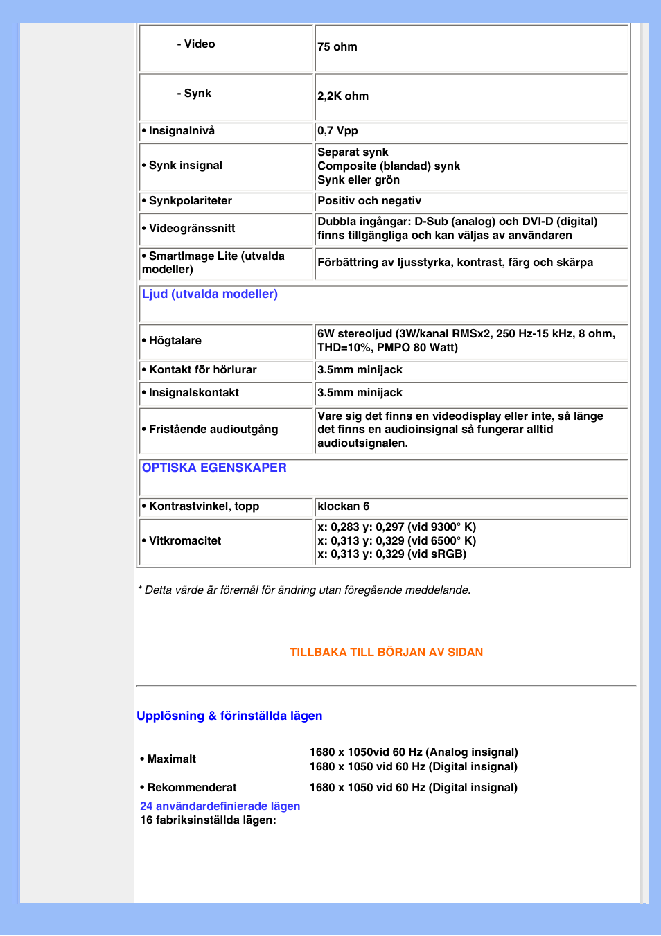 Philips 220EW8 User Manual | Page 30 / 88