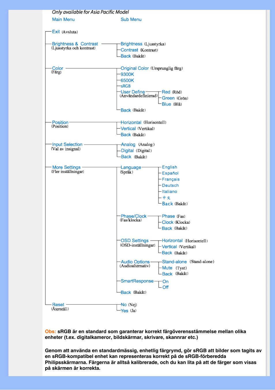 Philips 220EW8 User Manual | Page 55 / 88