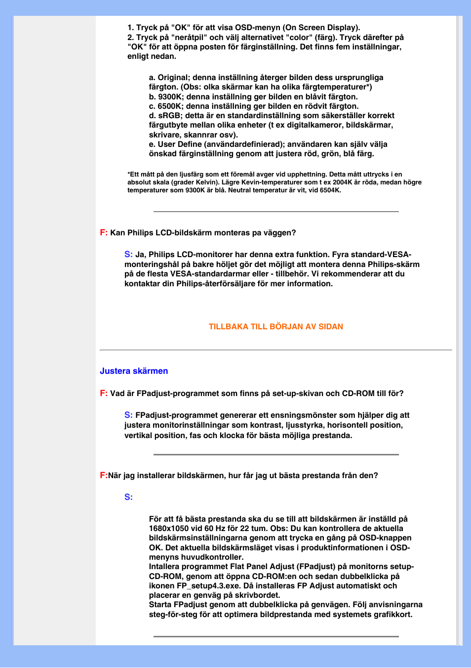 Philips 220EW8 User Manual | Page 7 / 88