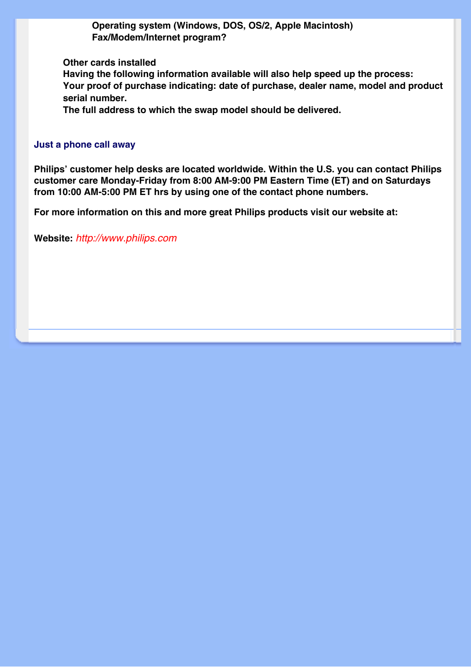 Philips 220EW8 User Manual | Page 77 / 88