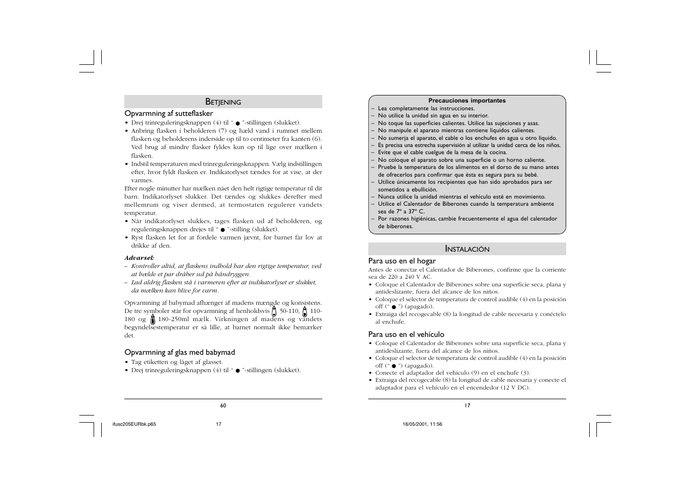 Philips SC205 User Manual | Page 19 / 40