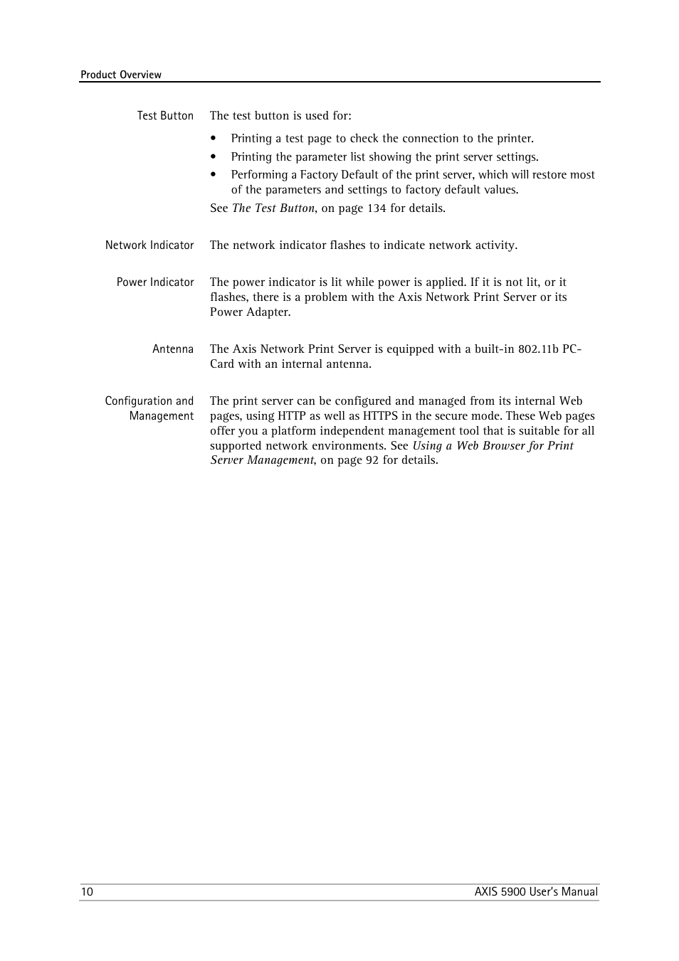 Configuration and management | Philips AXIS 5900 User Manual | Page 10 / 160