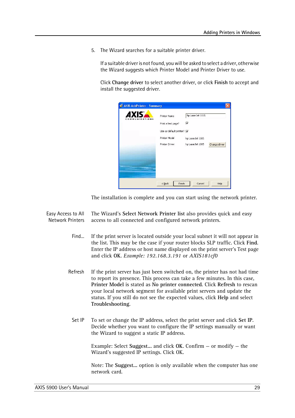 Philips AXIS 5900 User Manual | Page 29 / 160