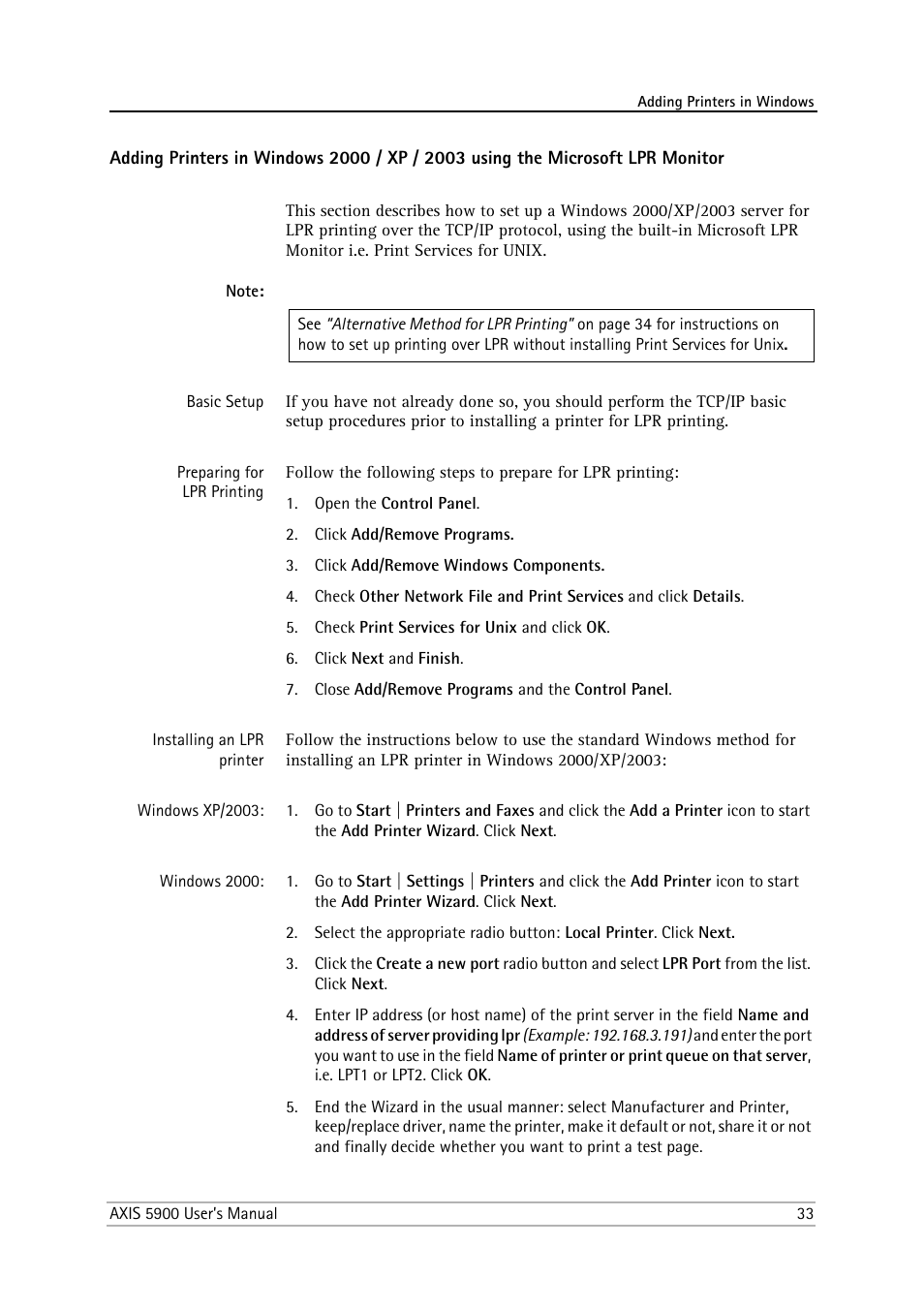 Philips AXIS 5900 User Manual | Page 33 / 160