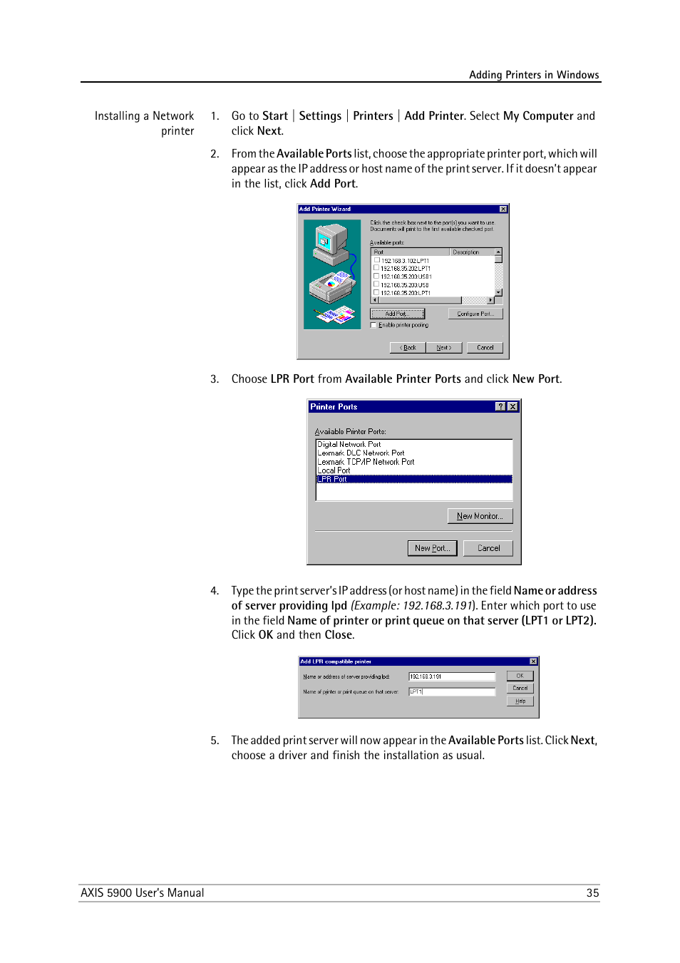 Philips AXIS 5900 User Manual | Page 35 / 160