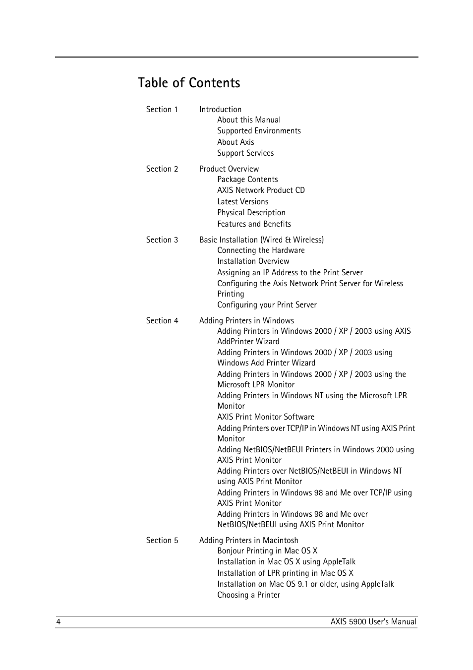 Philips AXIS 5900 User Manual | Page 4 / 160