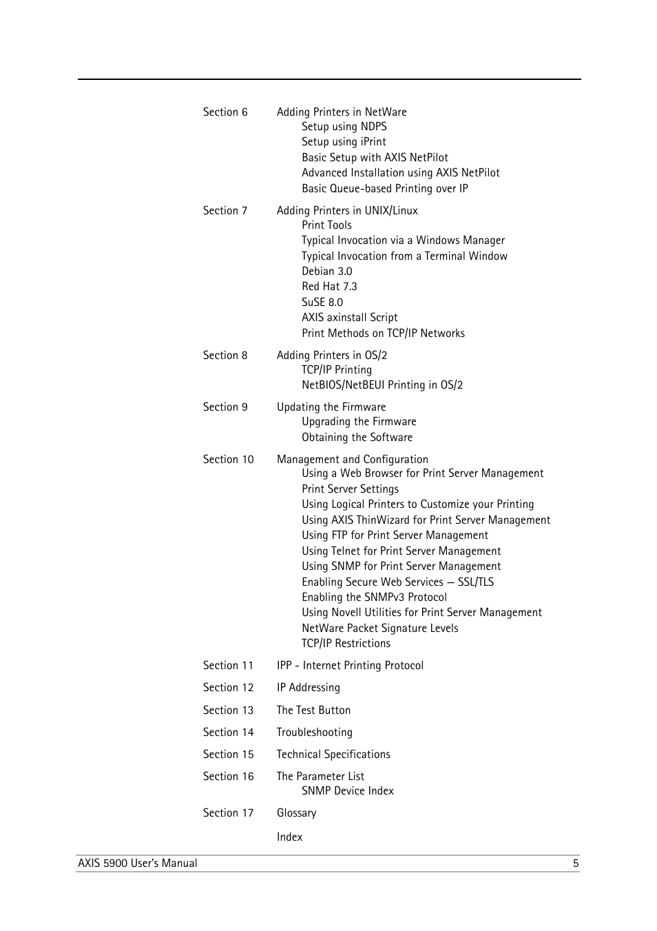 Philips AXIS 5900 User Manual | Page 5 / 160