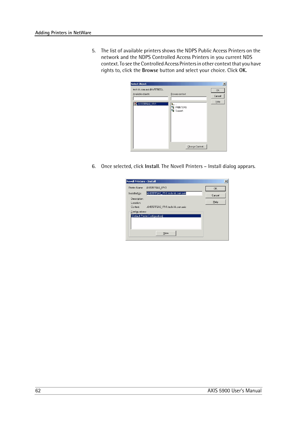 Philips AXIS 5900 User Manual | Page 62 / 160