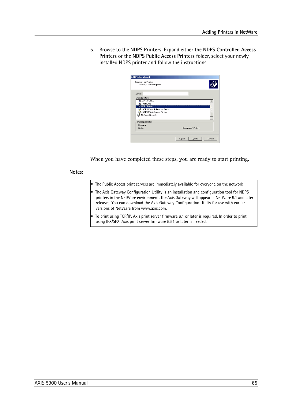 Philips AXIS 5900 User Manual | Page 65 / 160