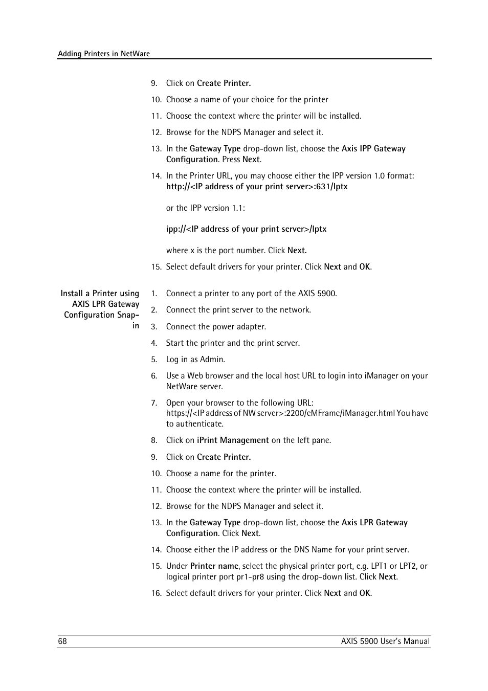 Philips AXIS 5900 User Manual | Page 68 / 160