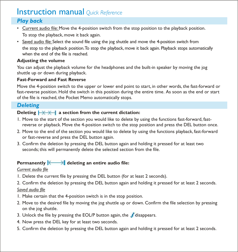 Instruction manual | Philips 9400 User Manual | Page 4 / 6