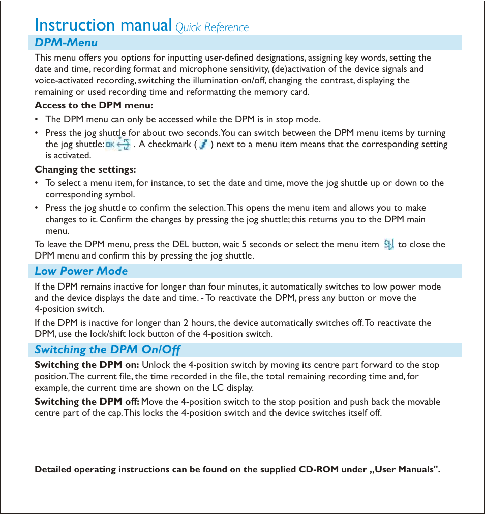 Instruction manual | Philips 9400 User Manual | Page 5 / 6