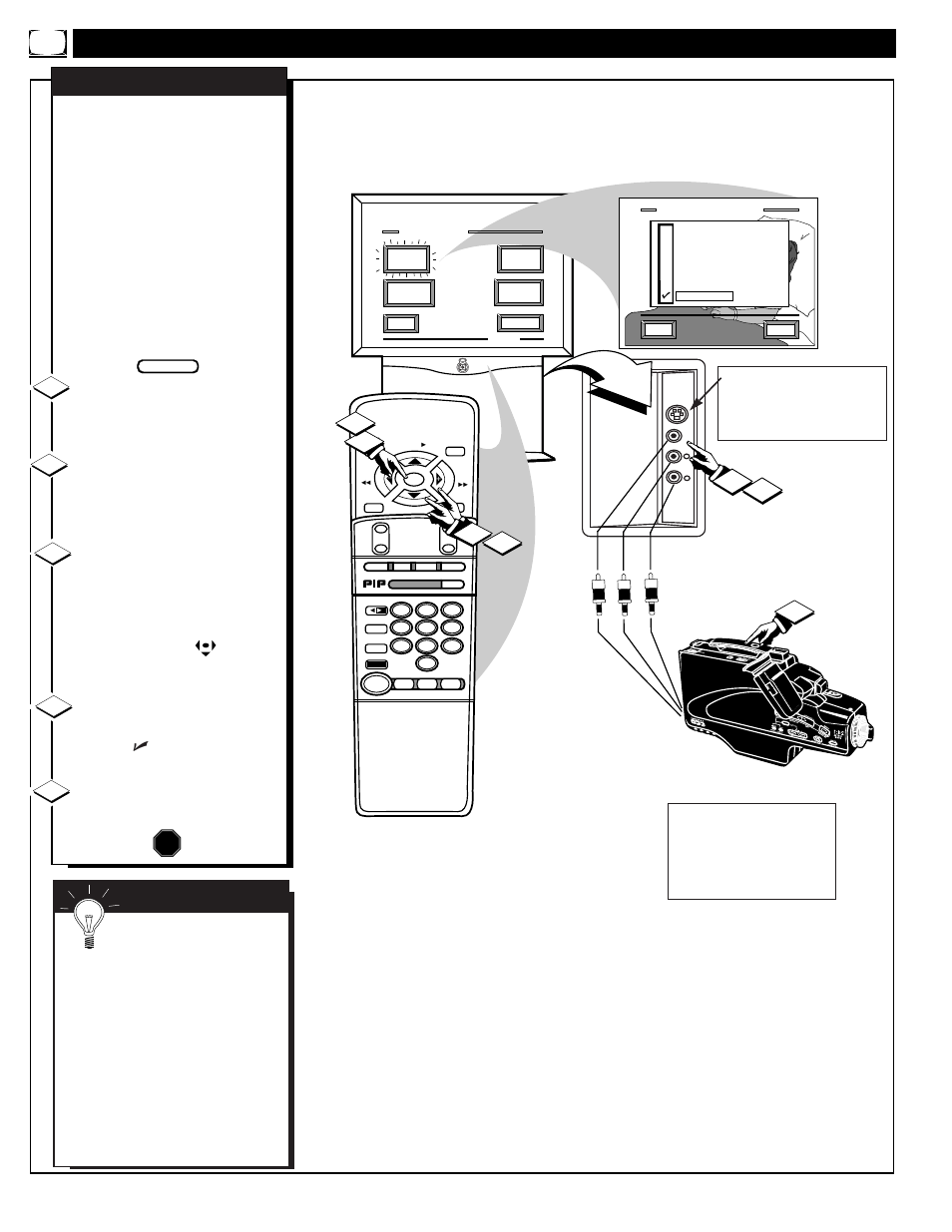 Sing the, Udio, Ideo | Nput, Acks, Continued, Stop | Philips 9P5540C1 User Manual | Page 34 / 60