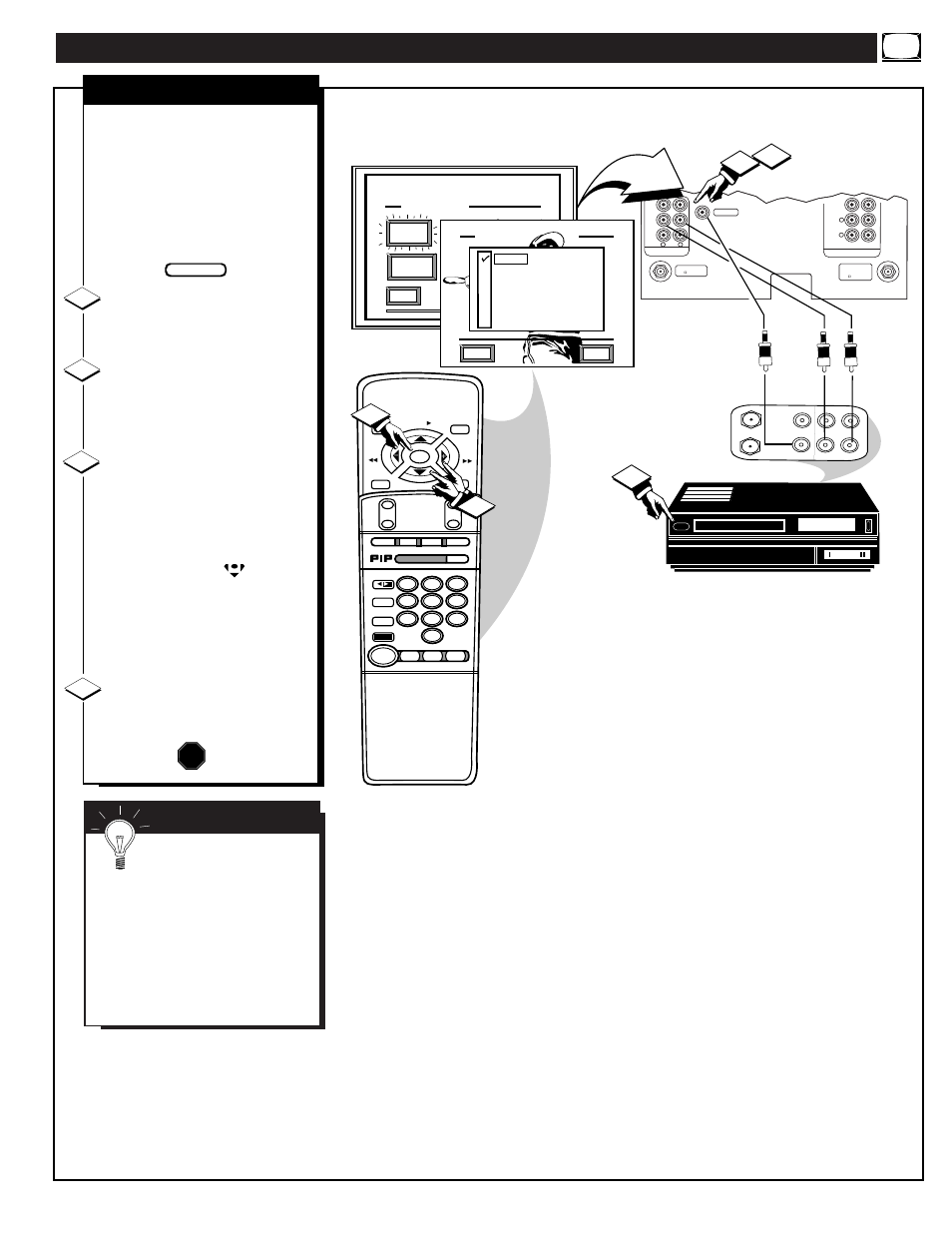 Sing the, Udio, Ideo | Utput, Acks, Continued, Audio/video outputs, Mart | Philips 9P5540C1 User Manual | Page 37 / 60