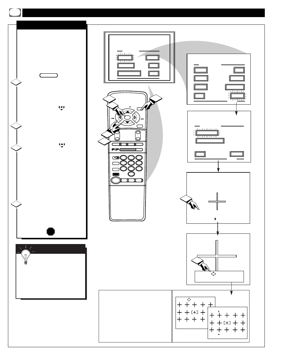 Icture, Ontrols, Continued | Red/blue convergence, Stop | Philips 9P5540C1 User Manual | Page 8 / 60