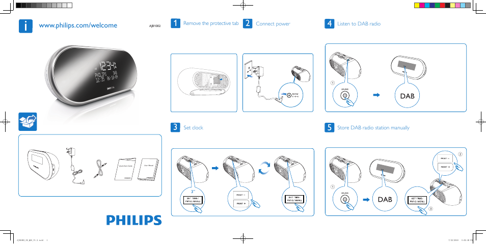 Philips AJB1002/05 User Manual | 2 pages