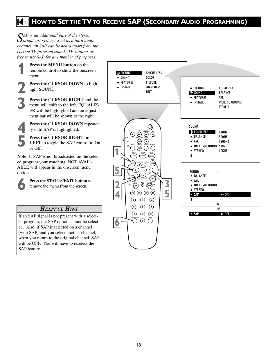 Sap (s | Philips 17PF9945/58 User Manual | Page 18 / 64