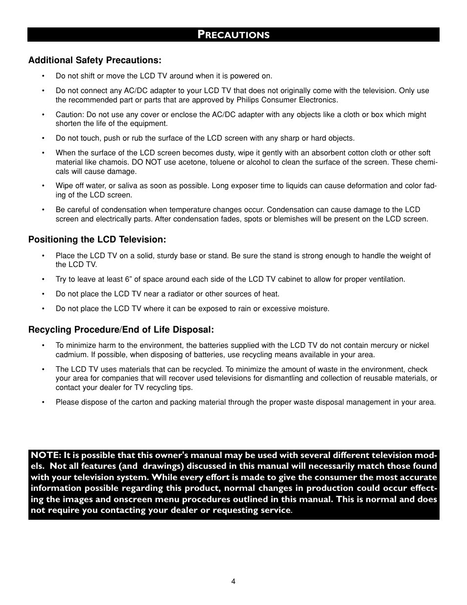 Philips 17PF9945/58 User Manual | Page 4 / 64