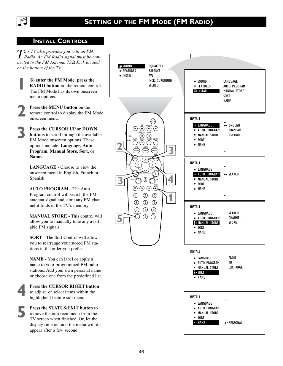 Fm m, Fm r | Philips 17PF9945/58 User Manual | Page 46 / 64