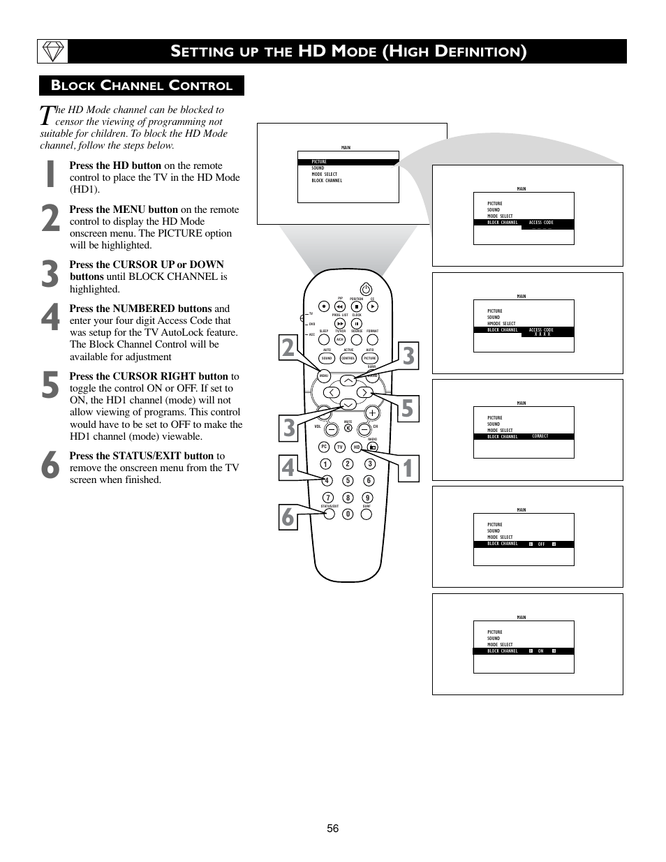 Hd m, Etting up the, Efinition | Philips 17PF9945/58 User Manual | Page 56 / 64